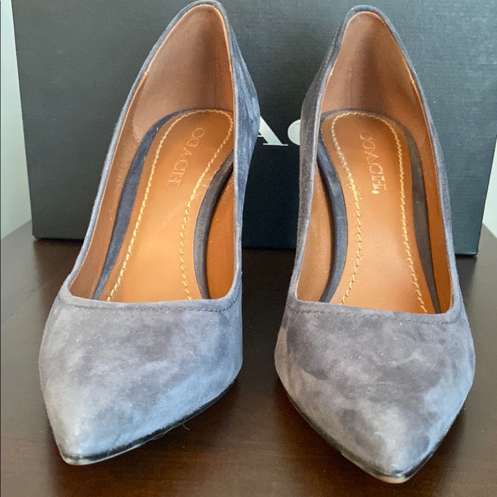 Coach Gray Suede High Heels